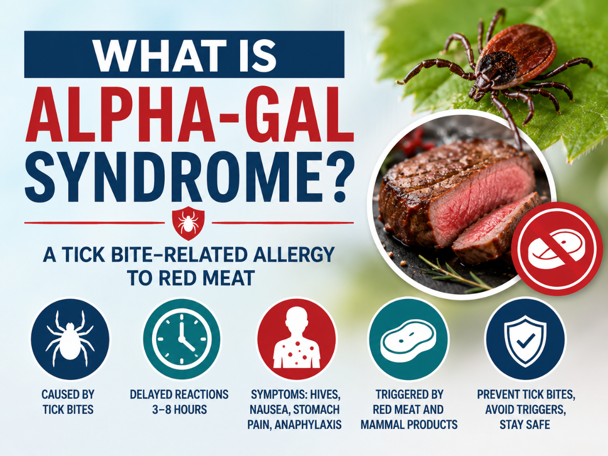 What is Alpha-Gal Syndrome? Here’s Tick-Borne Red Meat Allergy – Check Symptoms, Causes, Diagnosis, Cure & Treatment