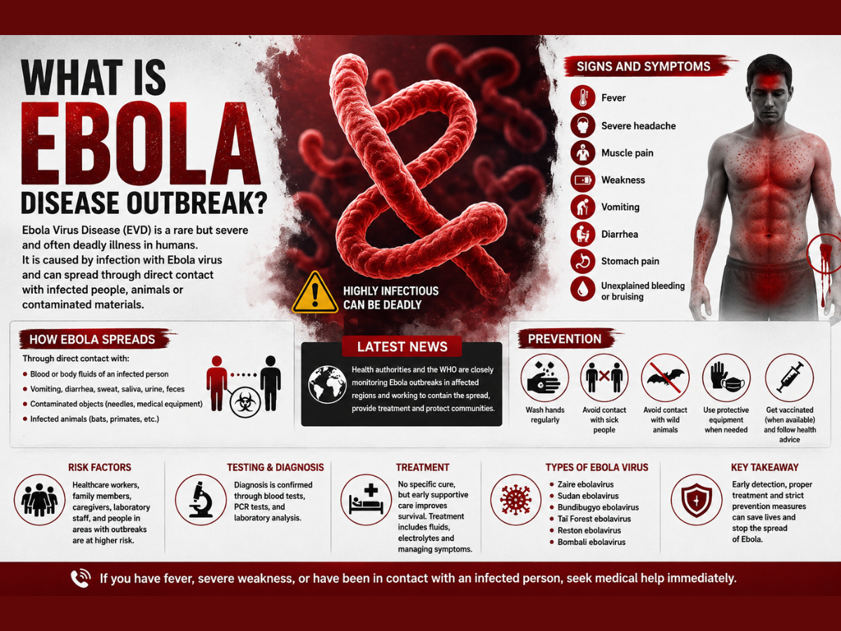 What is Ebola Disease Outbreak? Check Causes, Symptoms, Risk Factors, Prevention & Everything You Need to Know